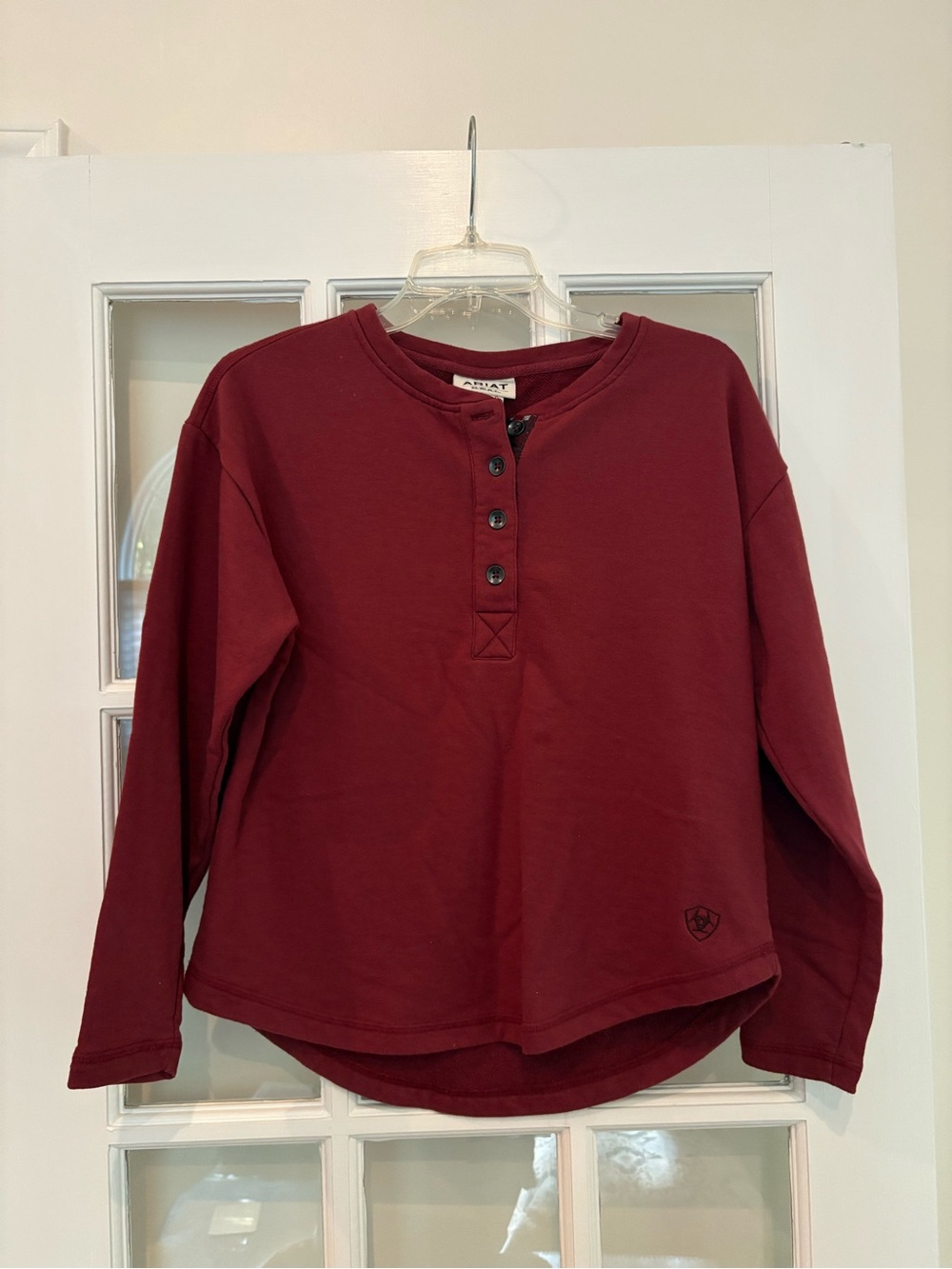 Ariat Women’s Maroon Henley Long-Sleeve Top